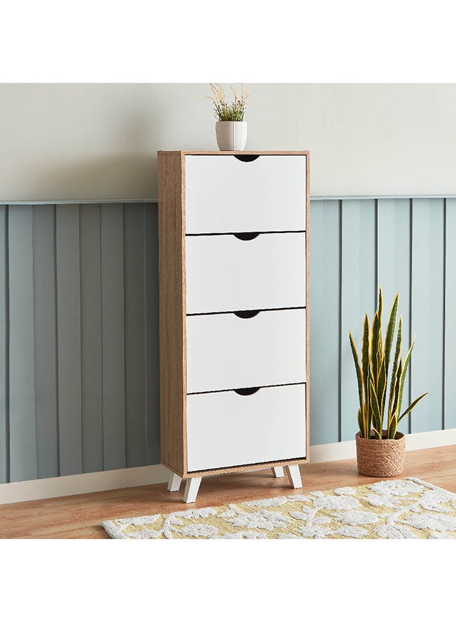 Home Box Alford Albany 24-Pair 4-Tier Shoe Cabinet 60 x 153 x 30 cm - Image 1